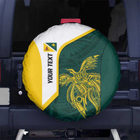 Personalised PNG Jiwaka Province Spare Tire Cover Bird of Paradise Tattoo Flag Motif - Polynesian Pride