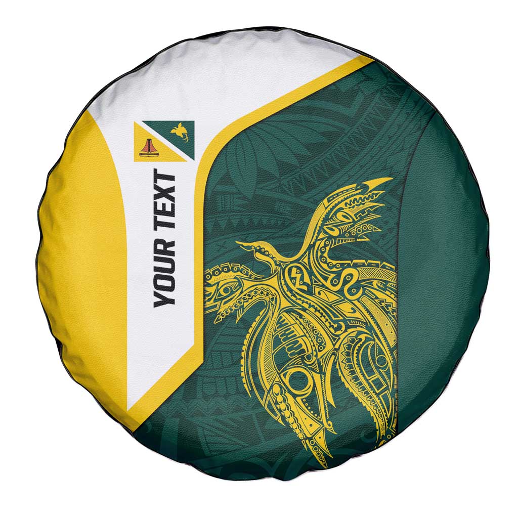 Personalised PNG Jiwaka Province Spare Tire Cover Bird of Paradise Tattoo Flag Motif - Polynesian Pride