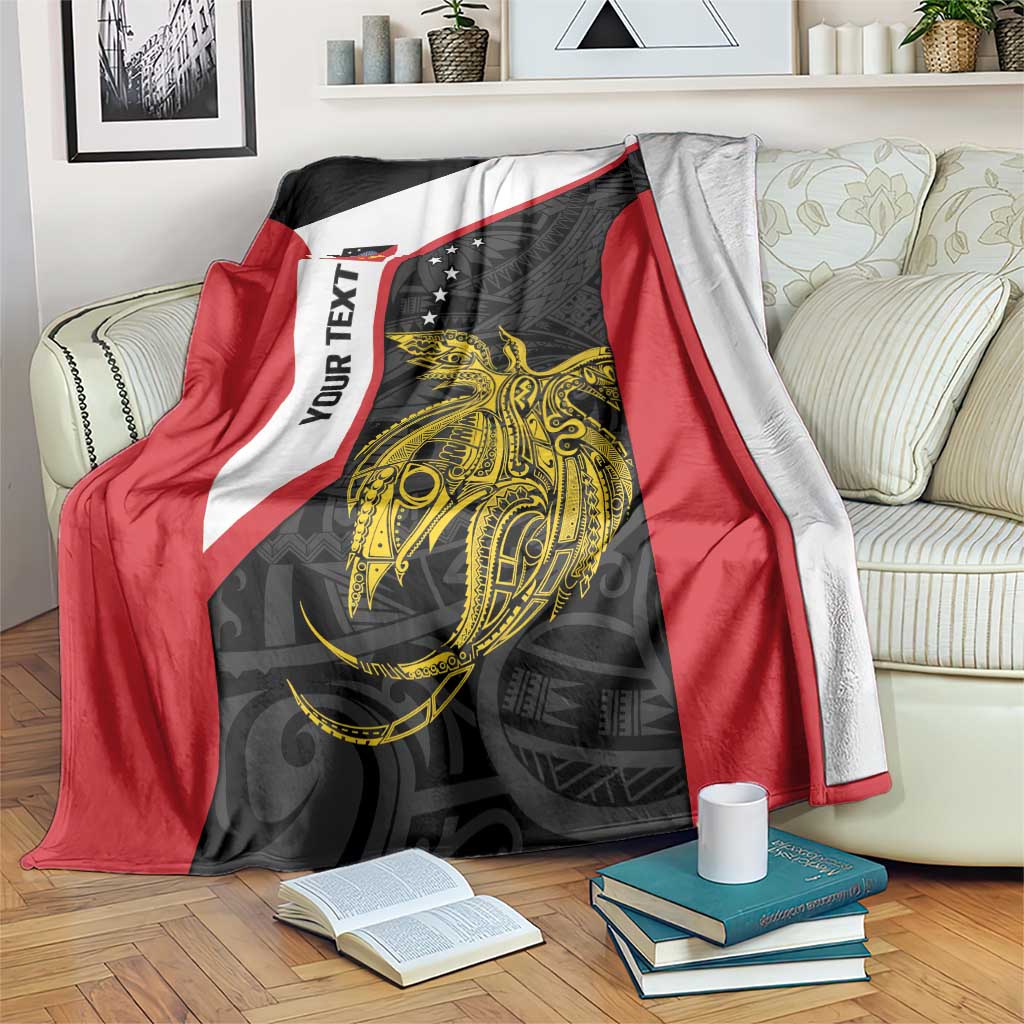 Personalised PNG Sandaun Province Blanket Bird of Paradise Tattoo Flag Motif - Polynesian Pride