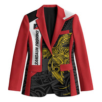 Personalised PNG Sandaun Province Blazer Bird of Paradise Tattoo Flag Motif - Polynesian Pride