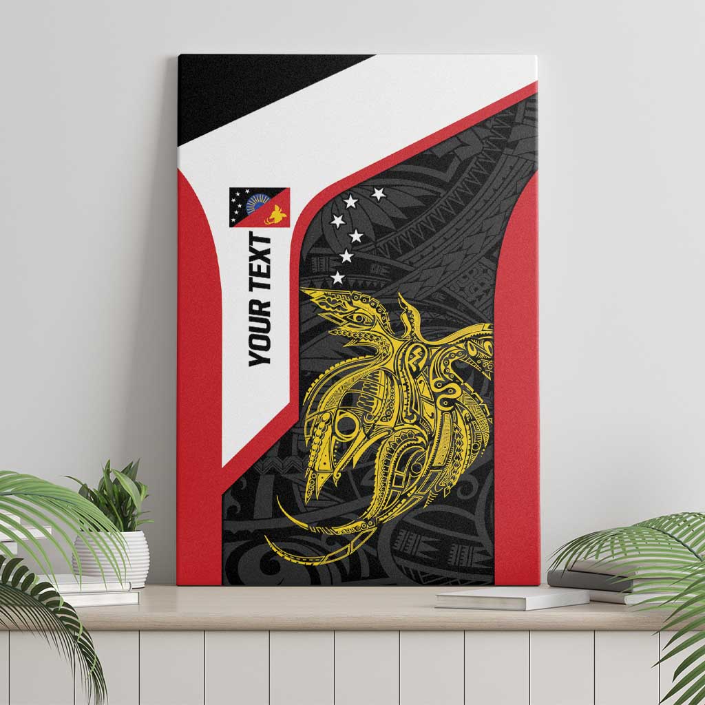 Personalised PNG Sandaun Province Canvas Wall Art Bird of Paradise Tattoo Flag Motif LT9 - Polynesian Pride