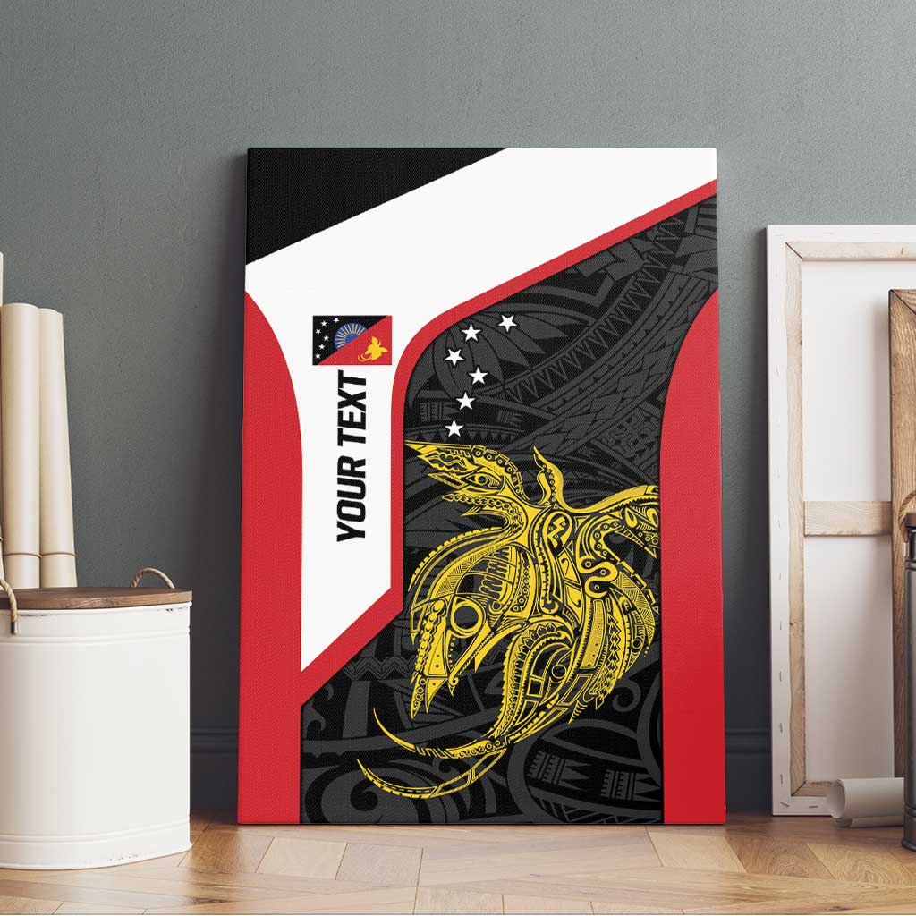 Personalised PNG Sandaun Province Canvas Wall Art Bird of Paradise Tattoo Flag Motif LT9 - Polynesian Pride