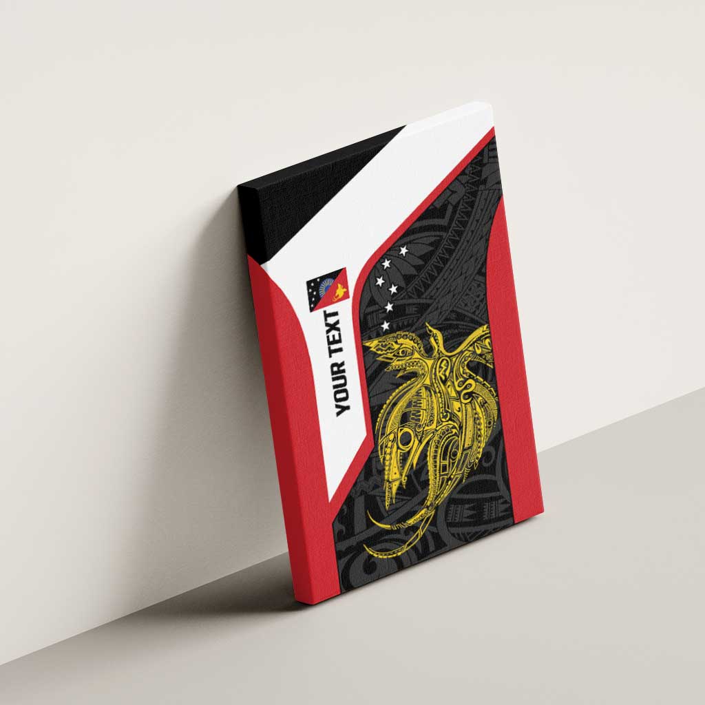 Personalised PNG Sandaun Province Canvas Wall Art Bird of Paradise Tattoo Flag Motif LT9 - Polynesian Pride
