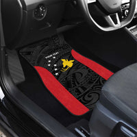 Personalised PNG Sandaun Province Car Mats Bird of Paradise Tattoo Flag Motif - Polynesian Pride