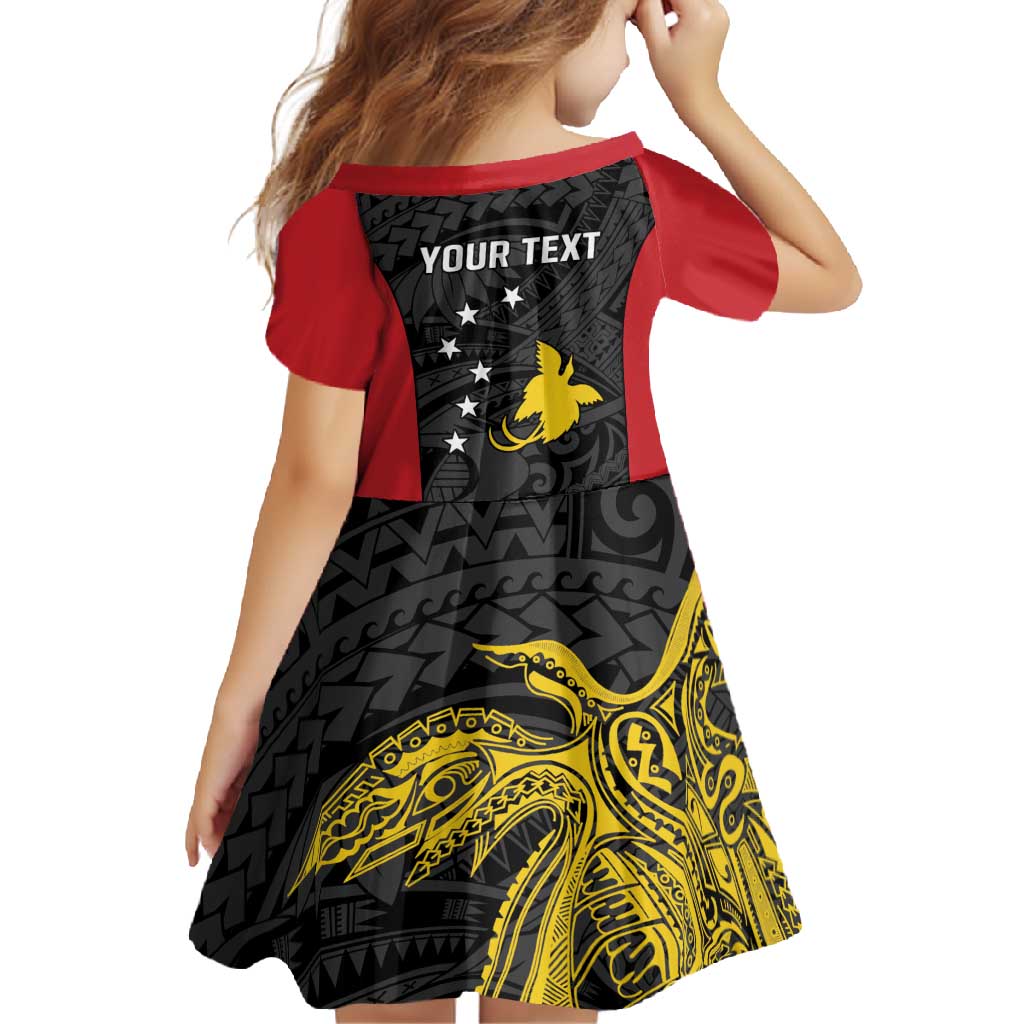 Personalised PNG Sandaun Province Family Matching Mermaid Dress and Hawaiian Shirt Bird of Paradise Tattoo Flag Motif LT9 - Polynesian Pride
