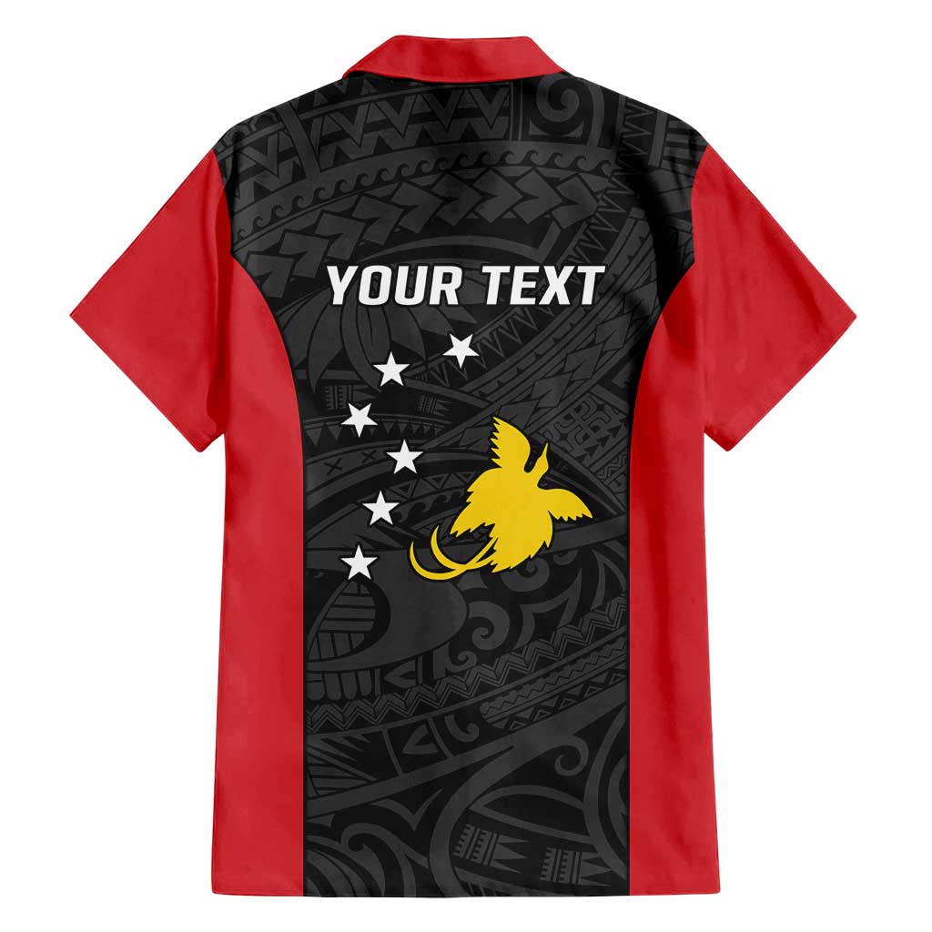 Personalised PNG Sandaun Province Family Matching Puletasi and Hawaiian Shirt Bird of Paradise Tattoo Flag Motif - Polynesian Pride