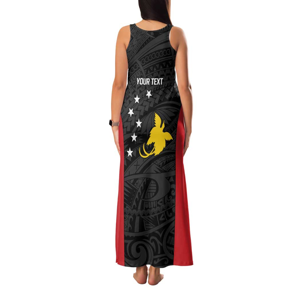 Personalised PNG Sandaun Province Family Matching Tank Maxi Dress and Hawaiian Shirt Bird of Paradise Tattoo Flag Motif - Polynesian Pride