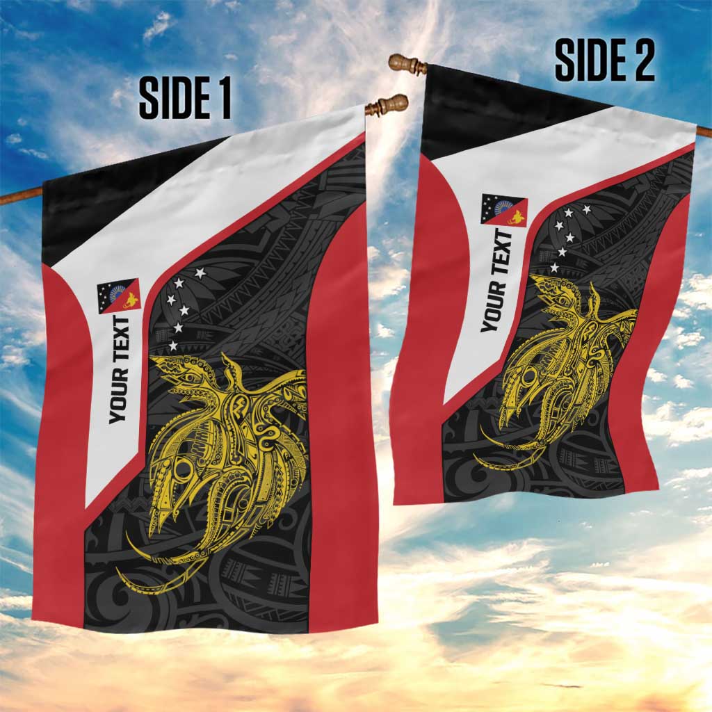 Personalised PNG Sandaun Province Garden Flag Bird of Paradise Tattoo Flag Motif - Polynesian Pride