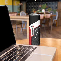 Personalised PNG Sandaun Province Skinny Tumbler Bird of Paradise Tattoo Flag Motif - Polynesian Pride