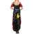 Personalised PNG Sandaun Province Summer Maxi Dress Bird of Paradise Tattoo Flag Motif - Polynesian Pride