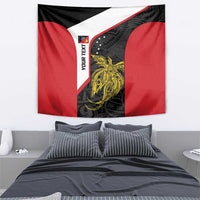 Personalised PNG Sandaun Province Tapestry Bird of Paradise Tattoo Flag Motif - Polynesian Pride