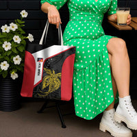 Personalised PNG Sandaun Province Tote Bag Bird of Paradise Tattoo Flag Motif - Polynesian Pride