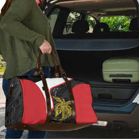 Personalised PNG Sandaun Province Travel Bag Bird of Paradise Tattoo Flag Motif - Polynesian Pride