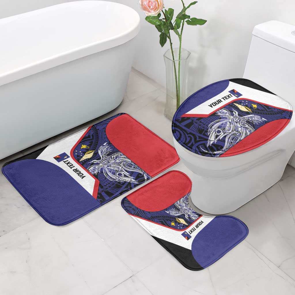 Personalised PNG West New Britain Province Bathroom Set Bird of Paradise Tattoo Flag Motif - Polynesian Pride