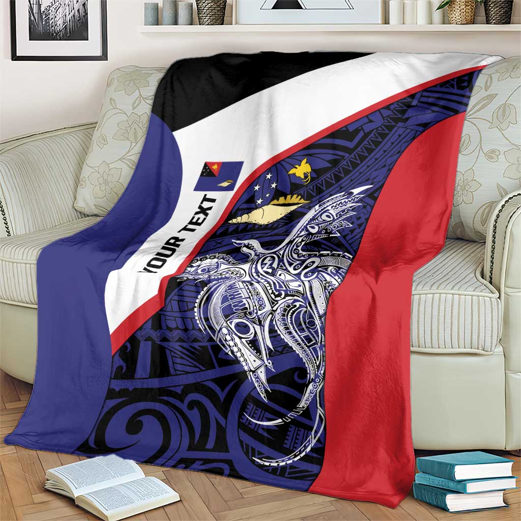 Personalised PNG West New Britain Province Blanket Bird of Paradise Tattoo Flag Motif - Polynesian Pride