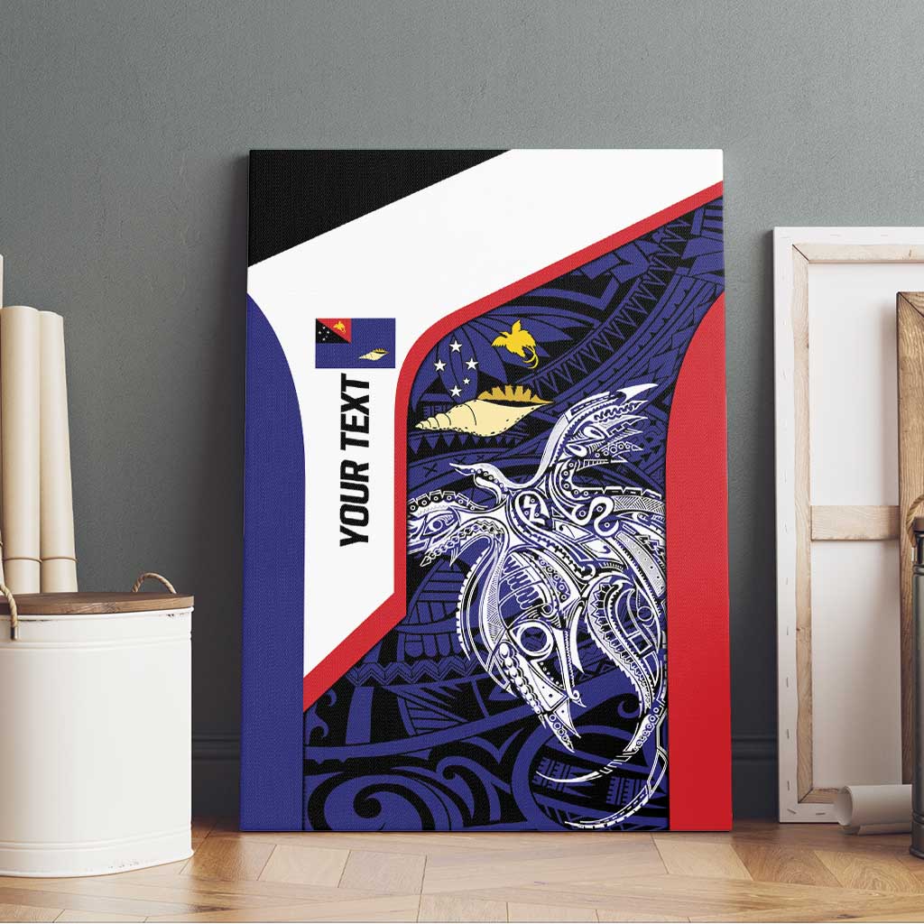 Personalised PNG West New Britain Province Canvas Wall Art Bird of Paradise Tattoo Flag Motif LT9 - Polynesian Pride