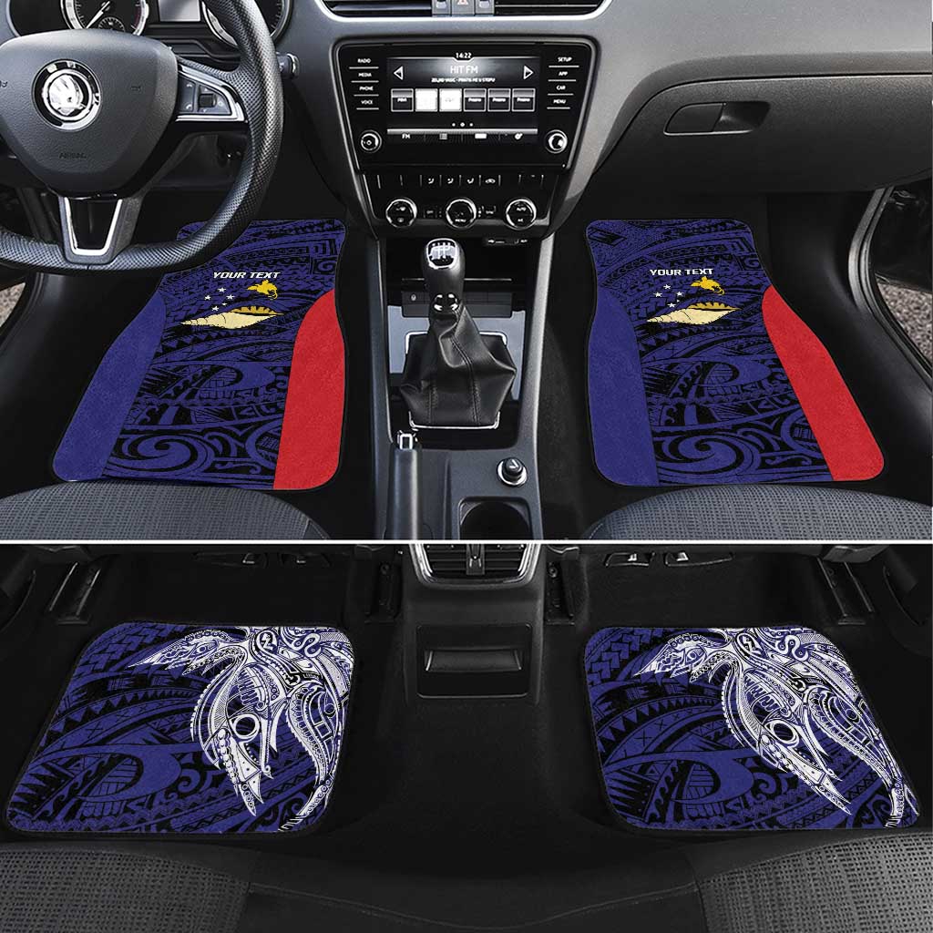 Personalised PNG West New Britain Province Car Mats Bird of Paradise Tattoo Flag Motif - Polynesian Pride