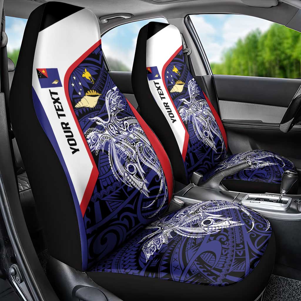 Personalised PNG West New Britain Province Car Seat Cover Bird of Paradise Tattoo Flag Motif LT9 - Polynesian Pride