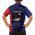 Personalised PNG West New Britain Province Family Matching Long Sleeve Bodycon Dress and Hawaiian Shirt Bird of Paradise Tattoo Flag Motif - Polynesian Pride