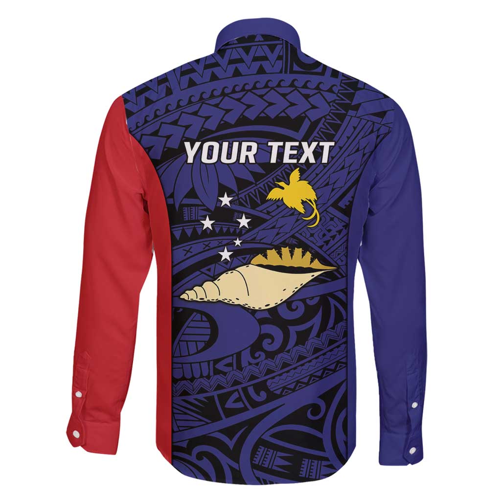 Personalised PNG West New Britain Province Family Matching Long Sleeve Bodycon Dress and Hawaiian Shirt Bird of Paradise Tattoo Flag Motif LT9 - Polynesian Pride