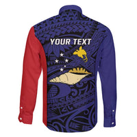 Personalised PNG West New Britain Province Family Matching Long Sleeve Bodycon Dress and Hawaiian Shirt Bird of Paradise Tattoo Flag Motif LT9 - Polynesian Pride