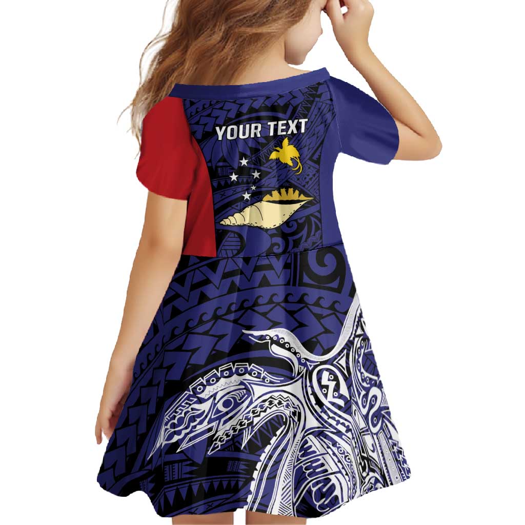 Personalised PNG West New Britain Province Family Matching Mermaid Dress and Hawaiian Shirt Bird of Paradise Tattoo Flag Motif LT9 - Polynesian Pride