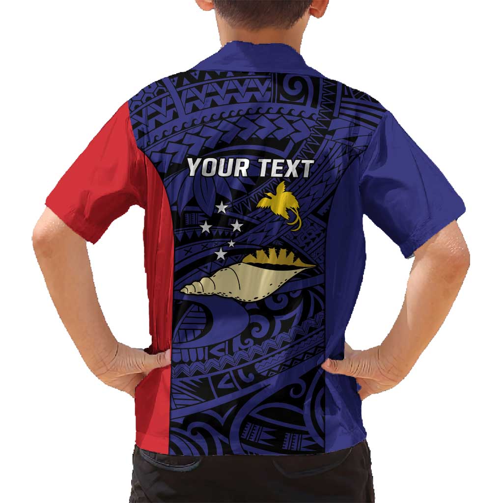 Personalised PNG West New Britain Province Family Matching Off Shoulder Maxi Dress and Hawaiian Shirt Bird of Paradise Tattoo Flag Motif - Polynesian Pride