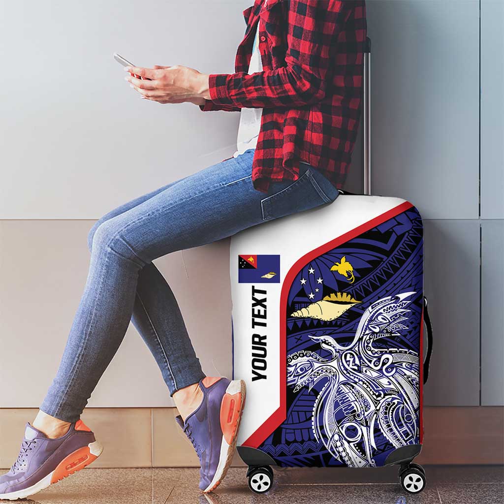 Personalised PNG West New Britain Province Luggage Cover Bird of Paradise Tattoo Flag Motif - Polynesian Pride