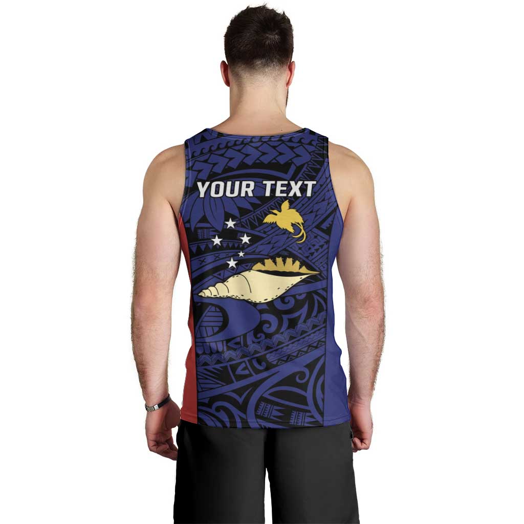 Personalised PNG West New Britain Province Men Tank Top Bird of Paradise Tattoo Flag Motif LT9 - Polynesian Pride