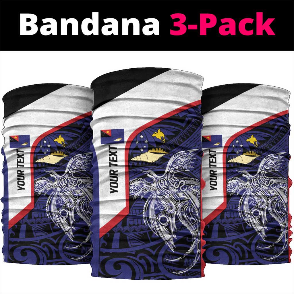 Personalised PNG West New Britain Province Neck Gaiter Bird of Paradise Tattoo Flag Motif - Polynesian Pride