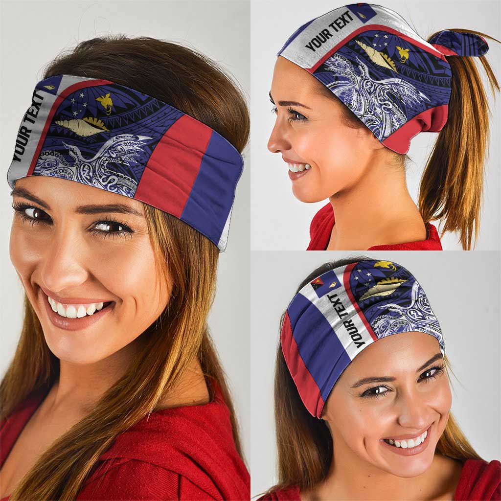 Personalised PNG West New Britain Province Neck Gaiter Bird of Paradise Tattoo Flag Motif - Polynesian Pride