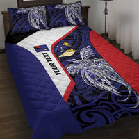 Personalised PNG West New Britain Province Quilt Bed Set Bird of Paradise Tattoo Flag Motif - Polynesian Pride