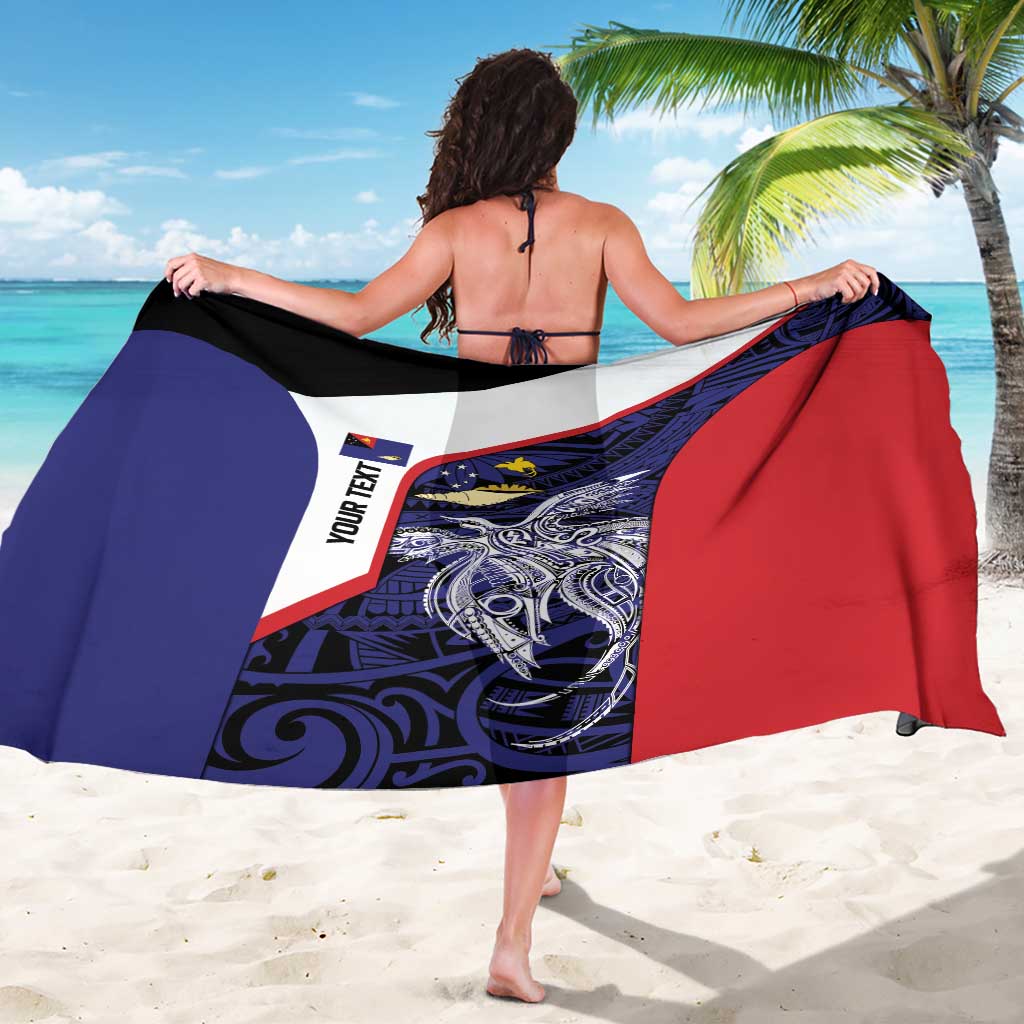Personalised PNG West New Britain Province Sarong Bird of Paradise Tattoo Flag Motif - Polynesian Pride
