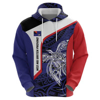 Personalised PNG West New Britain Province Zip Hoodie Bird of Paradise Tattoo Flag Motif LT9 - Polynesian Pride