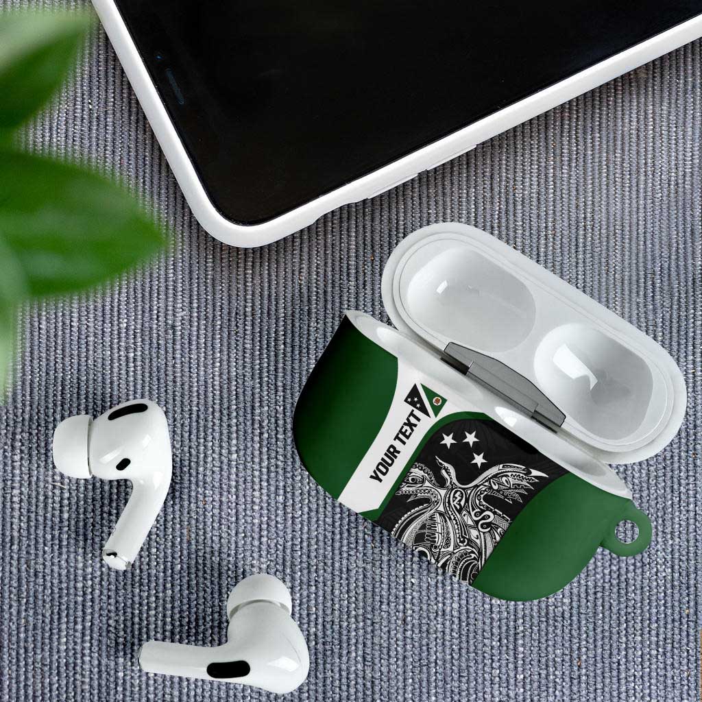 Personalised PNG Western Highlands Province AirPods Case Bird of Paradise Tattoo Flag Motif - Polynesian Pride