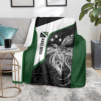 Personalised PNG Western Highlands Province Blanket Bird of Paradise Tattoo Flag Motif - Polynesian Pride