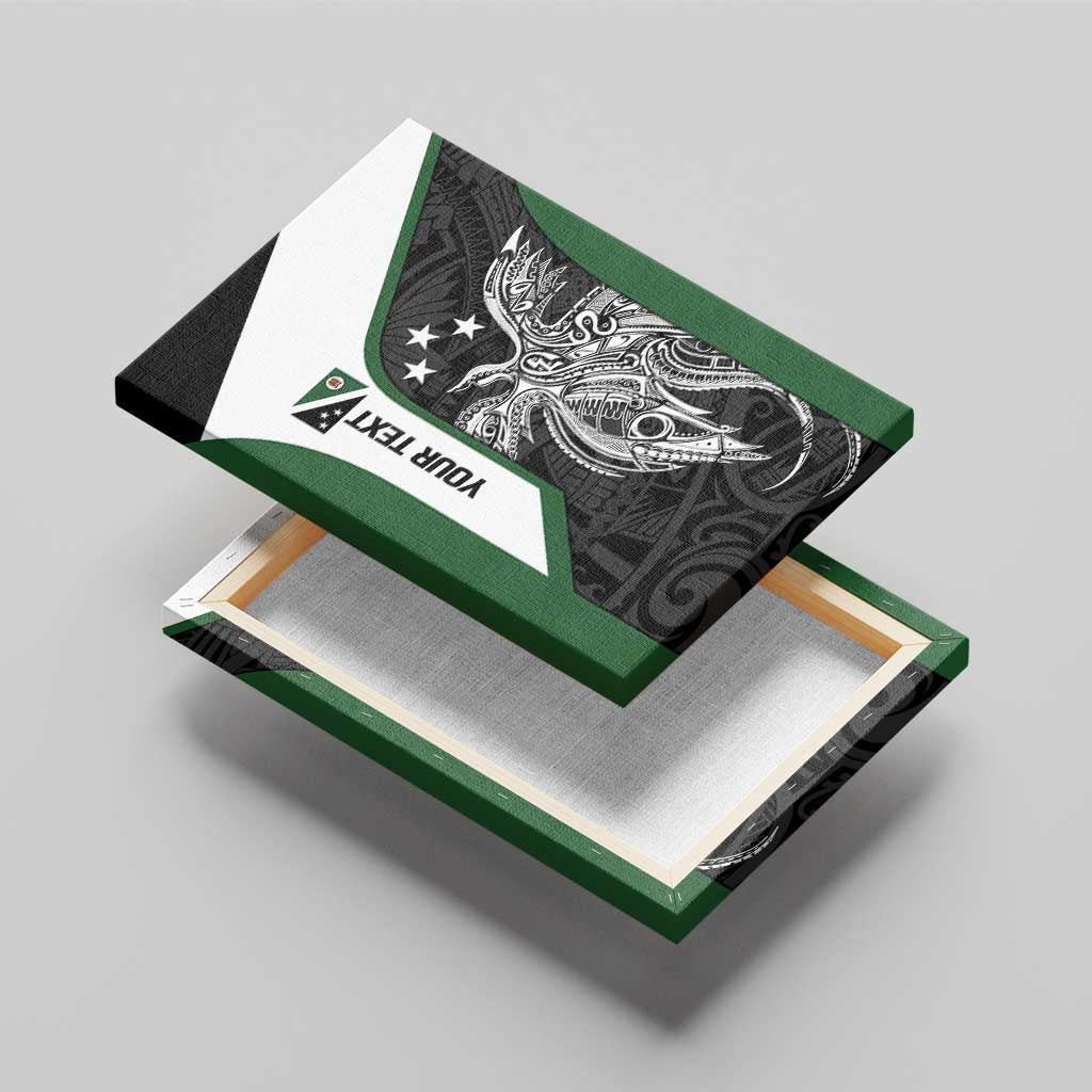 Personalised PNG Western Highlands Province Canvas Wall Art Bird of Paradise Tattoo Flag Motif LT9 - Polynesian Pride