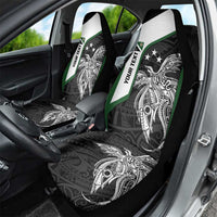 Personalised PNG Western Highlands Province Car Seat Cover Bird of Paradise Tattoo Flag Motif LT9 - Polynesian Pride