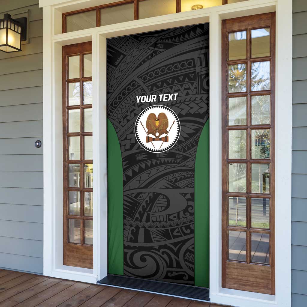 Personalised PNG Western Highlands Province Door Cover Bird of Paradise Tattoo Flag Motif - Polynesian Pride