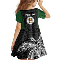 Personalised PNG Western Highlands Province Family Matching Mermaid Dress and Hawaiian Shirt Bird of Paradise Tattoo Flag Motif LT9 - Polynesian Pride