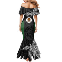 Personalised PNG Western Highlands Province Family Matching Mermaid Dress and Hawaiian Shirt Bird of Paradise Tattoo Flag Motif LT9 - Polynesian Pride