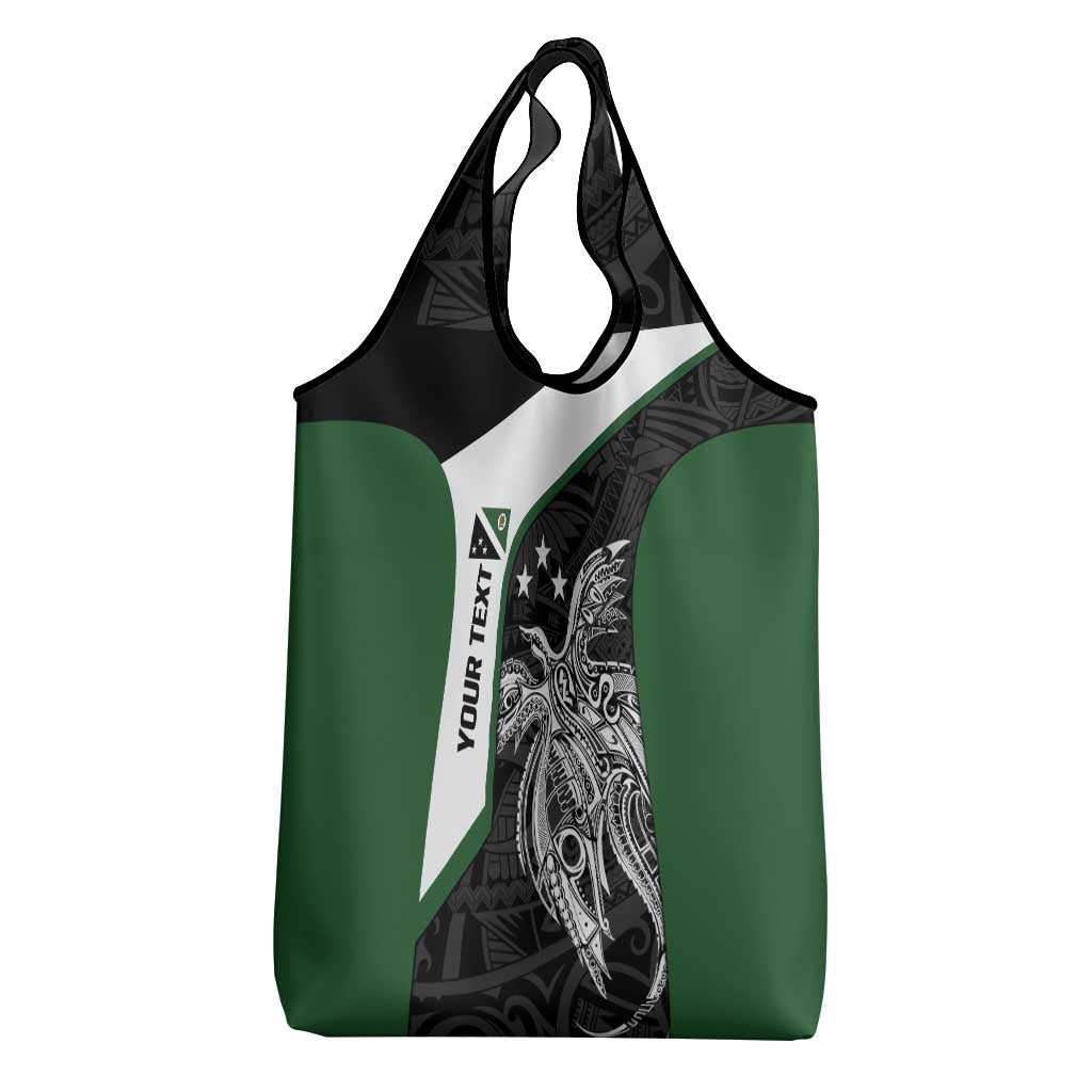 Personalised PNG Western Highlands Province Grocery Bag Bird of Paradise Tattoo Flag Motif - Polynesian Pride