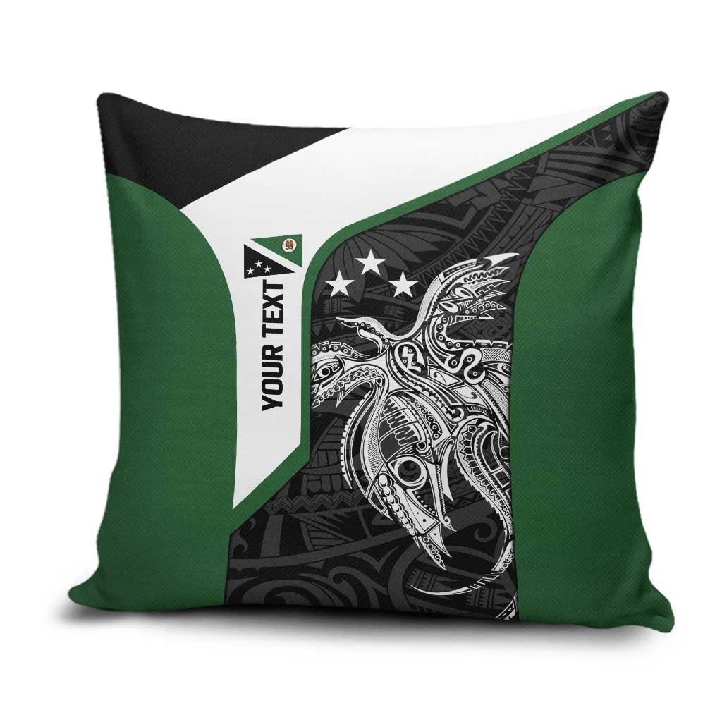Personalised PNG Western Highlands Province Pillow Cover Bird of Paradise Tattoo Flag Motif - Polynesian Pride