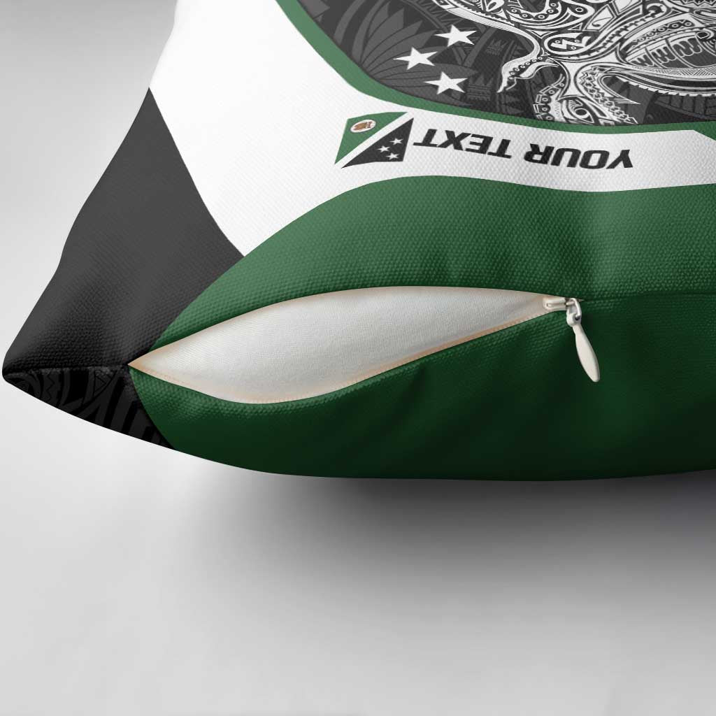 Personalised PNG Western Highlands Province Pillow Cover Bird of Paradise Tattoo Flag Motif - Polynesian Pride