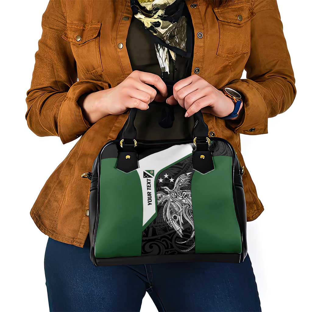 Personalised PNG Western Highlands Province Shoulder Handbag Bird of Paradise Tattoo Flag Motif - Polynesian Pride