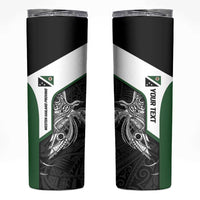 Personalised PNG Western Highlands Province Skinny Tumbler Bird of Paradise Tattoo Flag Motif - Polynesian Pride