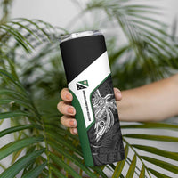 Personalised PNG Western Highlands Province Skinny Tumbler Bird of Paradise Tattoo Flag Motif - Polynesian Pride