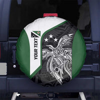 Personalised PNG Western Highlands Province Spare Tire Cover Bird of Paradise Tattoo Flag Motif - Polynesian Pride