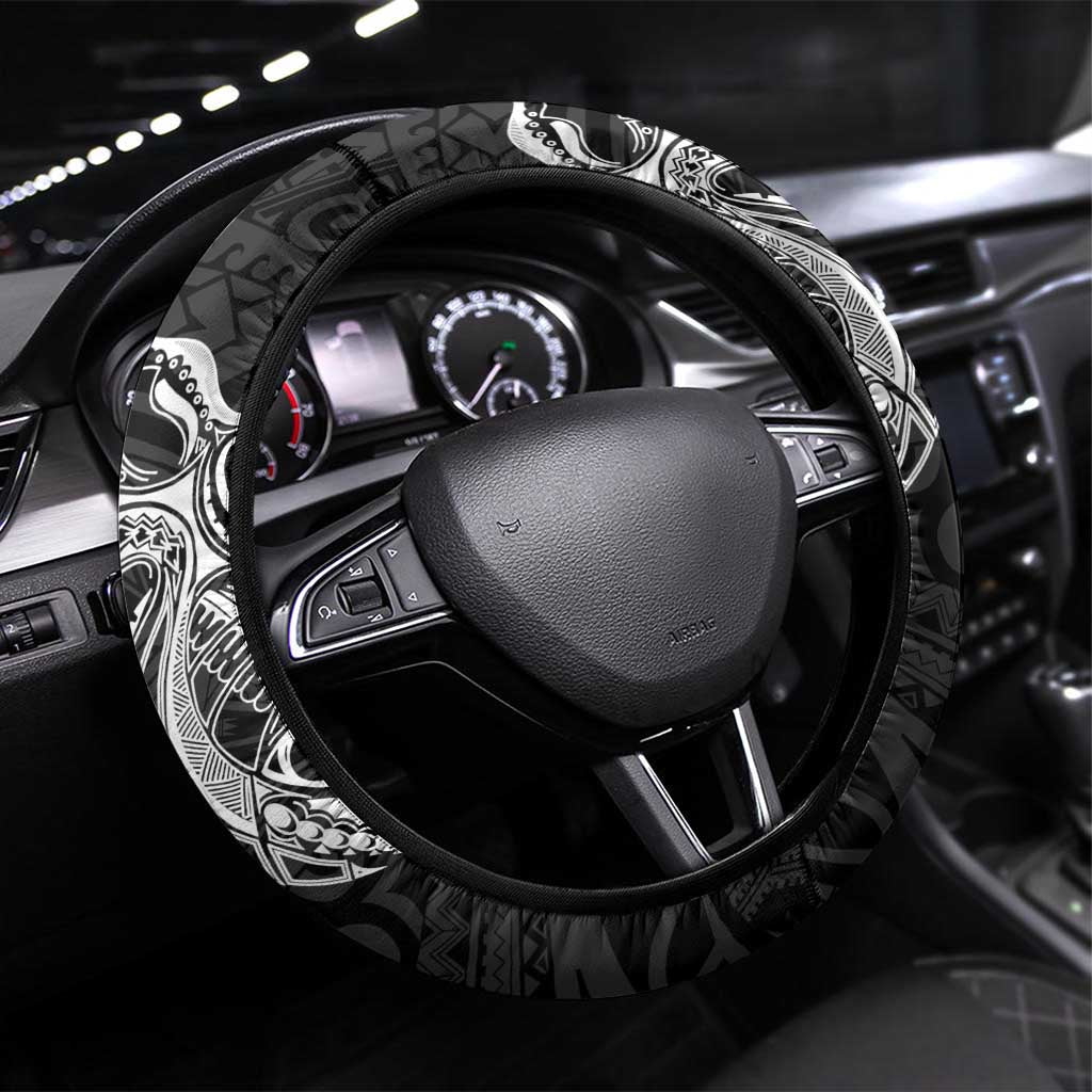 PNG Western Highlands Province Steering Wheel Cover Bird of Paradise Tattoo Flag Motif - Polynesian Pride