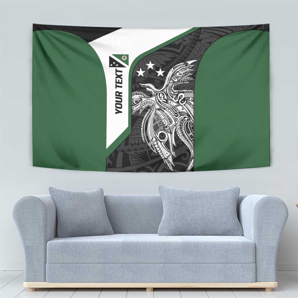Personalised PNG Western Highlands Province Tapestry Bird of Paradise Tattoo Flag Motif - Polynesian Pride